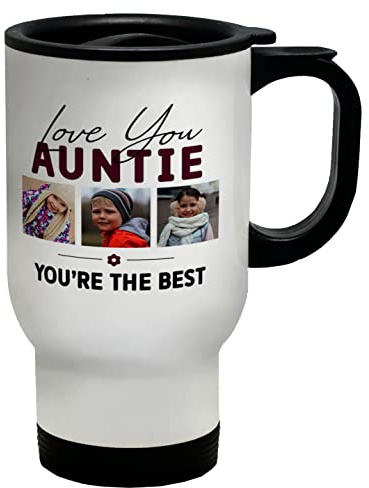 Shopagift Personalised Photo Travel Mug Cup Love You Auntie You're The Best