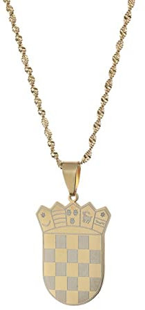 DVRFEBT Halskette Mit Karten Anhänger - Kroatien Karte Flagge Halsabstände, Charme Ethnische Pullover Kette Halsketten, Patriotische Hip Hop Schmuck, Für Frauen Männer Part