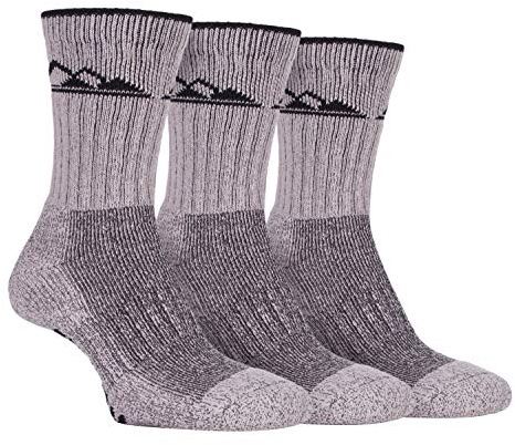 Storm Bloc - 3 Pairs Ladies Cushion Sole Breathable Comfort Outdoor Cotton Rich Hiking Boot Socks (4-8 uk, SBLS030STN)