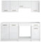 Vente-unique-Cocina Completa - con encimera 180 cm - Blanco Brillante - TRATTORIA