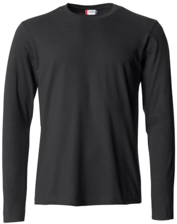 CLIQUE T-shirt basique à manches longues pour homme, Noir , L