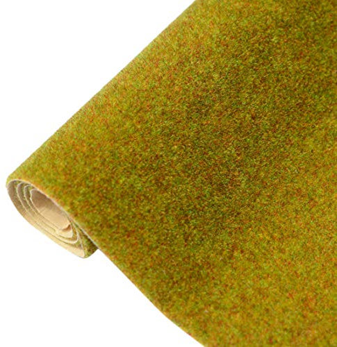 FANGZI Kunstrasen Rasenteppich mit 16,1 x 39,4 Zoll, Modelleisenbahnrasen Rasenmatte Grasmatte Gras Minigarten Bonsai Dekor, Künstlicher Rasen Rollrasen Kunststoffrasen Gras
