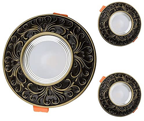 FAZRPIP 3 PCS LED-Einbaustrahler 3 W / 5 W / 7 W Dimmbares Tageslicht Nachrüst-Downlight Retro-Harz-Pfeiler-LED-Deckenleuchte für Flur-Foyer-Dekor-Spots Einbauleuchte