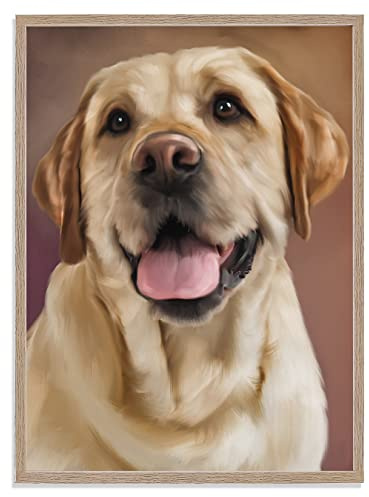 SOMEDA® Dein Haustier als Öl-Portrait/personalisiertes Portrait von deinem Foto/als Poster, Leinwand oder gerahmtes Bild/einzigartiges Geschenk (Leinwand, 30x40 cm)