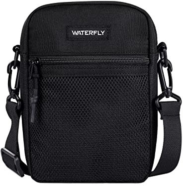 WATERFLY Umhängetasche Schultertasche Messenger Bag: Herrentasche Zum Umhängen Klein Herren Handy Sling Tasche Männer Shoulder Crossbag Brusttasche Damen Crossbody Handytasche