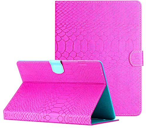 OSXINYIV 10 inch Tablet Case Cover - 10.1 inch universal case for Samsung Galaxy E 9.6/Tab S2 9.7, ASUS ZenPad 10, Lenovo TB-X103F/Tab 2 A10-70, T5 10/M5 Lite 10 (Rose Red)