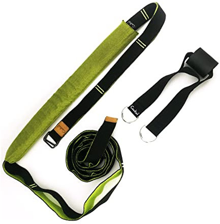 CHICIRIS Ceinture de Yoga Fitness, Suspension de Porte, Usage Multiple, Roulements Solides, Entraîneur d'aide à la Flexion du Dos pour la Salle de Sport (Vert)