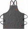 YSTP Kochen Schürze Leder Schürze Schweißen Schürze Wasserdicht Schürze mit 3 Taschen Einstellbare BBQ Schürze mit langen Riemen Küche Schürze für Männer Frauen Küche Restaurant (Café-Braun)