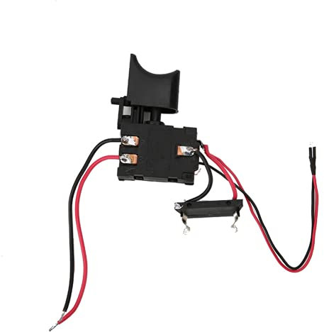 Interrupteur de perceuse sans fil, 16A 7,2 V - 24 V Interrupteur à gâchette de perceuse Noir pour perceuse à main électrique pour outils électriques