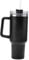 APOMOONS 40oz Stainless Steel Vacuum Insulated Cup, Travel Tumbler With Straw Lid and Handle, Coffee Mug, Leak Proof Water Bottle (Black)