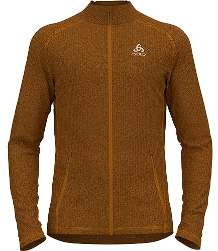 Odlo Herren Langarm Shirt mit Reißverschluss TENCIA, honey ginger melange, L