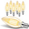 GBLY 6er pack LED E14 Glühbirne Leuchtmittel: Warmweiß Lampe kerze 4W 2700K Filament Birne Retro Edison C35 Glühlampe Vintage Light Bulb Glas Energiesparlampe - Nicht Dimmbar