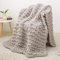 Decke Grob Gestrickte, Grobstrick-überwurf Strickwolle Dickes Garn, 100% Dicke Wolle Zum Handstricken Strickdecke, überwürfe Für Sofa Gestrickte Bettüberwurf-DeckenFürBetten, 101x127cm, Hellgrau