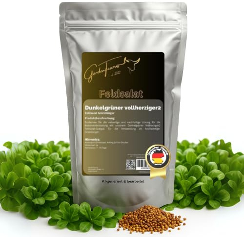 GardenTaurus® Feldsalat essbarer Gründünger, Inhalt für 400m², erzeugt viel Blattmasse, ideal als Gründüngung und zur Ernte, essbarer Salat (400m²)
