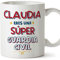 MUGFFINS Tazas Personalizadas para GUARDIA CIVIL mujer - En Español - Eres Súper - 11 oz / 330 ml - Regalo Personalizable original y divertido