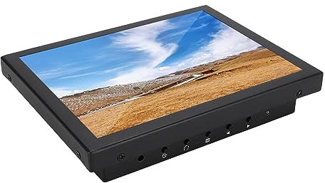 Bewinner Moniteur de 8 Pouces pour PC, écran D'ordinateur Grand écran 4: 3 1024x768 intégré Moniteur Portable à écran Tactile Tout en Métal 100-240V pour PC, CCTV, Moniteur Industriel de