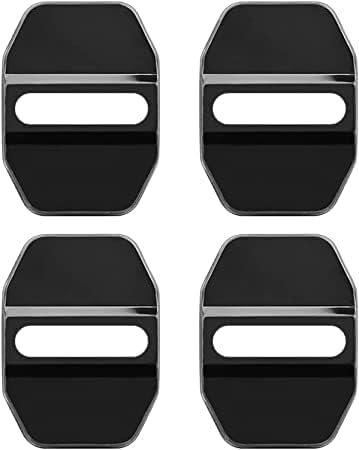 4 Stück Autotürschloss Abdeckung für D-odge Challenger RAM 1500 Charger Caliber, Türverriegelung Schutzhülle, Wasserdicht Anti-Rost Innenraum Schutz Zubehör,Black