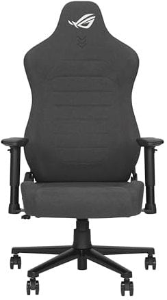ASUS ROG AETHON Sedia Gaming Ergonomica, Struttura in Acciaio, Supporto Lombare Integrato, Braccioli 2D Imbottiti, Rivestimento in Similpelle e Cuscini in Schiuma, Peso Massimo 136 kg, Nera
