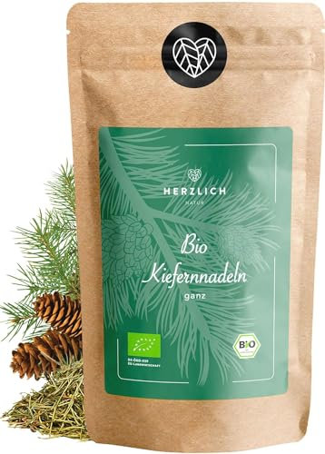 Bio Kiefernnadeln 500g - Kiefernadeltee Bio, getrocknete Kiefernnadeln aus Wildsammlung - lose Kräuter 100% rein - Kiefernnadel Tee | Herzlich Natur