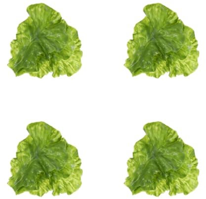 Amosfun Lebensechte SalatbläTter Deko - 12er Set KüNstliche GemüSe Simulation Aus PVC FüR KüChe, Wohnraum Und Kaufladen ZubehöR, Ideal FüR Dekoration Und PräSentation