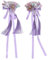 C-117-2 Lila Fächerform Hase Handmade Sakura Kirschblüte Stoff Blumen Quasten Haarclip Haarspange Japan Geisha Kimono China Hanfu Accessoir