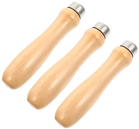 jojofuny 3st Dateihandle Zubehör Raspel Griff Des Feilenschneidwerkzeugs Aktengriff Dateiteile Handgriff Eine Armatur Diy-dateigriff Anhang Griffe Siebträger Runden Handhaben Hölzern Holz