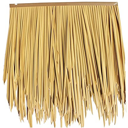 ALTMSTE Palmwedel PE Simulation Stroh Fliese künstliche dekorative Stroh Holzhaus gefälschte Gras Kunststoff Haar Gras Simulation Dach Gras 0.5X0.5m (1.64X1.64ft)# Größe: 2 Stück(Color2,4pcs)