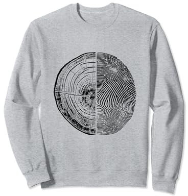 Baumringe und Fingerabdruck - Natur Fingerabdruck Sweatshirt
