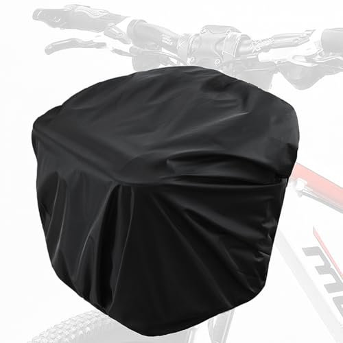 Regenhülle für Regenüberzug Rahrradkorb Fahrradtasche Gepäckträger 35L Wasserdichte Schwarz, Robuste Schutzhülle in Schwarz, Ideal für den Schutz Ihrer Fahrradtasche vor Regen, Schlamm und Staub