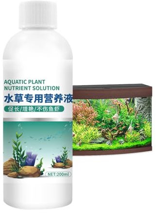 Concime per piante per acquari, Concime per piante per animali acquatici, Piante acquatiche, Fertilizzante nutriente per piante da 200 ml per acquari con piante d'acqua dolce, Concime per piante per a