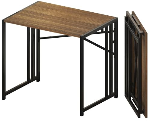 Lutown-Teen 83 cm Klappschreibtisch, Schreiben Gaming Computer Camping Schreibtisch, Keine Montage erforderlich Home Office Tisch, Espresso