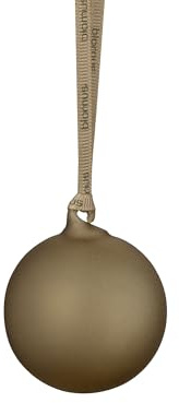 blomus 4er Set Weihnachtsschmuck -JUHLA- | Weihnachtskugeln Farbe Coffee | Christbaumkugeln mit Aufhänger | Größe M Ø7 cm