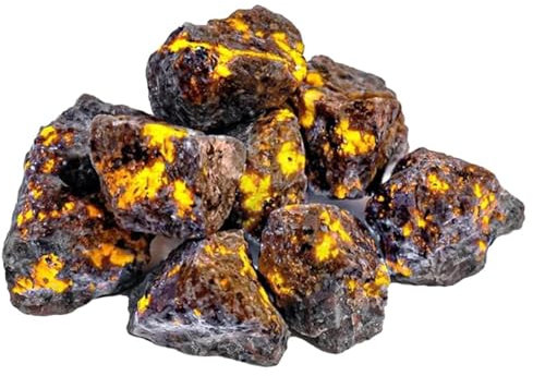 Yooperlite Stein Natürliche Raue Flamme Zum Tumbling Dekor (0,2kg) Dekosteine Groß (Grau, B)