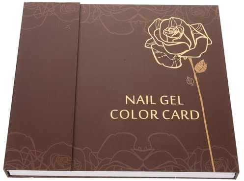 DEARMAMY Nuancier De Manucure 120 Pièces Format Livre Pratique Pour Salon De Nail Art Professionnels Et Apprentis Plaques De Couleur Pour Ongles Café