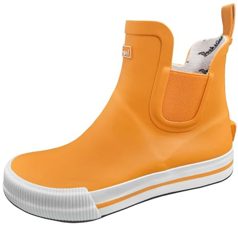 Bockstiegel Damen Gummistiefel Regenstiefel Gummistiefelette Kurzstiefel Momo, Farbe:Gelb, Schuhgröße:EUR 41, Artikel:-3010 gelb/weiß