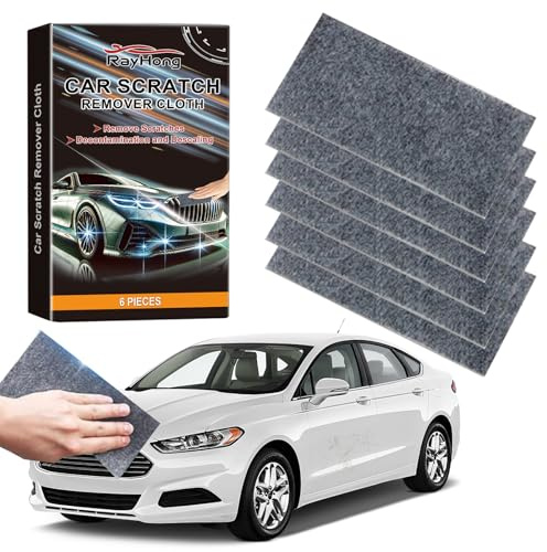6 Stück Nano Sparkle Tuch, Nano Sparkle Tuch Auto Kratzer Original, Car Scratch Entfernen Tücher, Politur Tücher für Reparatur von Kratzern, Lackpflege, Autoreinigung