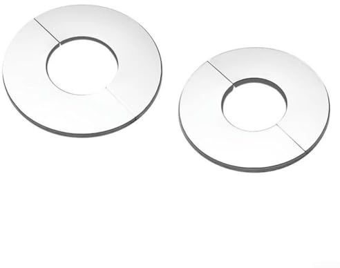 Feeshoppher Lot de brides murales fendues en acier inoxydable 24 mm 28 mm pour tuyaux d'eau, valves angulaires, robinets, tuyaux de drainage, trous de climatisation, machines à laver