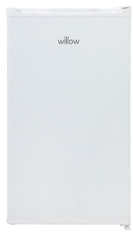 Willow W48UCLW 94L Small Under Counter Fridge with Recessed Handle, Adjustable Thermostat, Reversible Door, Interior Light - White