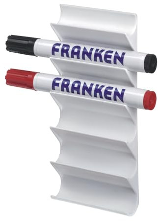 FRANKEN Tafelschreiber-Halter, magnetisch, für 6 Tafelschreiber, leer, weiß, Z1986