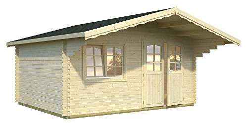 Palmako Blockbohlenhaus Sally 15,5 44 mm natur Isolierglas