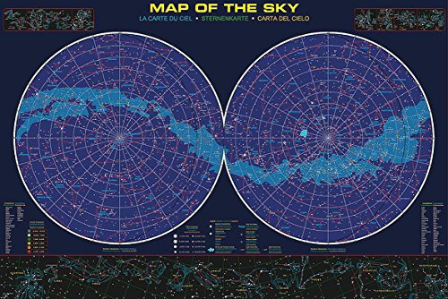 Close Up Sternenkarte Poster Map of The Sky (91,5cm x 61cm) + Ü-Poster