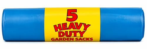 Rubble Sacks - Roll of 5 Heavy Duty Bags for Building Waste, DIY, Garden Clear-Up and Household Projects