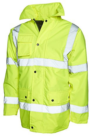 Uneek clothing Warnjacke nach EN471,gepolstert und gefüttert,wasserdichte Nähte (Warngelb, XL)