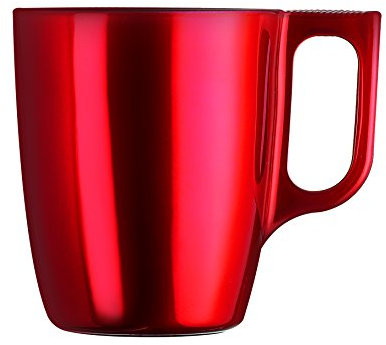 Luminarc 9211121-6 Tazas, 25 cl, Color Rojo