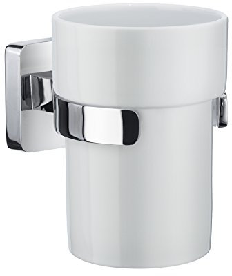 Smedbo Eisbehälter mit Becher, Porzellan, poliertes Chrom