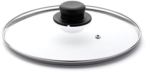 Zanetti - Coperchio in Vetro con Pomello per pentole e padelle, Diametro 22 cm