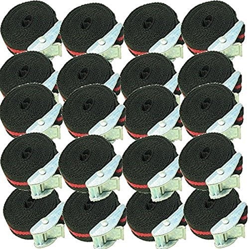 Timtina 72 Stück Befestigungsriemen-Set Spanngurt, Schnellspanner, Zurrgurt,Klemschoss Gurt ideal zur Befestigung am Fahrradträger (72)