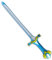 W WIDMANN MILANO Party Fashion, Épée gonflable bleue 77 cm, légère et durable, unisexe, facile à gonfler, parfaite pour costumes, fêtes et photos mémorables