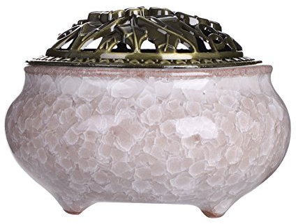 IBLUELOVER Brûleur d'Encens en Céramique Encensoir Vintage Brûle-Encens Classique de Trois Pieds Porte-encens Cône d'encens Brûleur à Arôme Décoration Bouddhiste Bureau Maison Cadeau de Noël