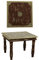 Vintage Couchtisch Beistelltisch Anjay 55cm Groß | Kleiner Tisch aus Holz massiv mit Messing verziert für Ihre Wohnzimmer | Niedriger Sofatisch Wohnzimmertisch Braun